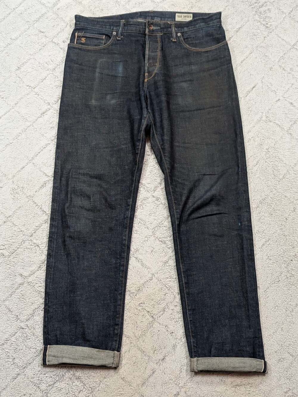 Todd Snyder Jeans Mens 32x32 Blue Dark Indigo Japanese Selvedge Slim Fit Light